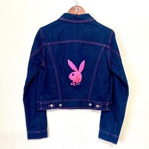 Y2K Denim Playboy Jacket